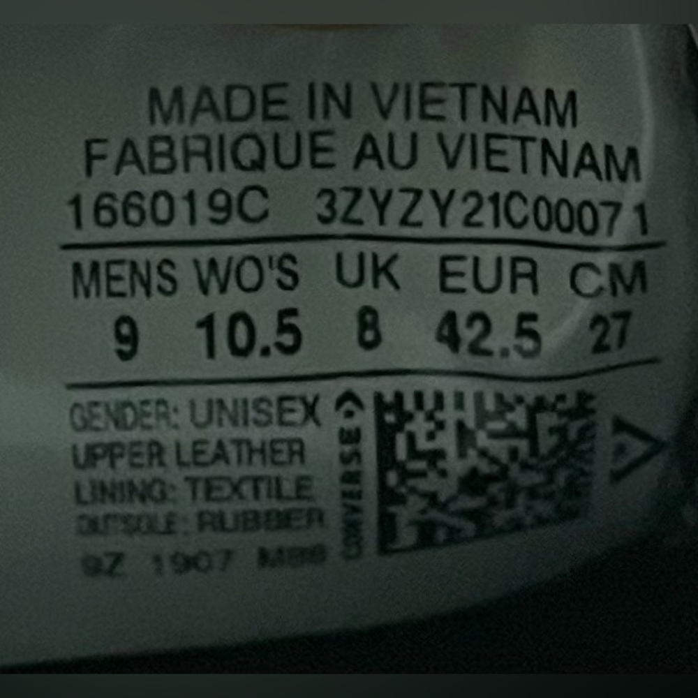 Converse Checkpoint SUEDE Pro Ox Womens Size 10.5 Shoes Sneakers Black 166019C - Picture 8 of 8